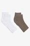 2 Pairs of Ribbed Toeless Women's Socks