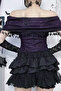 Bustier Blouse Chiffon Shirt Lace See-Through Top Jacket Gothic Retro - 2