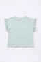 Flower Girl Blue Girls' Cotton Glitter Detailed Ruffle Sleeve T-Shirt (2-8 Years) - 4