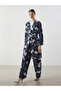 Nevavm Shawl Collar Patterned Oversize Women's Kimono with a Difference - 2