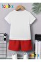 Single Dinosaur Printed T-Shirt Shorts Summer Children's Set - 2