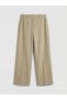 Green Regular Fit Wide Leg Women's Trousers - 4