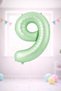 76 cm Retro Green 9 Number Age Balloon Foil Birthday Party Decoration