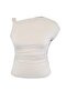 Stone Asymmetric Collar Detailed Sandy Knitted Plus Size Blouse Tbbss26Af00067 - 5