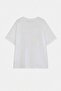 Ekru %100 Süprem Baskılı Oversize/Rahat Kesim Örme Büyük Beden T-Shirt TBBSS25BF00082 - 6