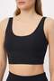 Black Premium Polyamide Fabric Supportive/Shaping Knitted Sports Bra Thmss26Ss00011 - 4