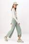 Mint Fırçalı Soft Kumaş Asimetrik Spor Yoga Pantolonu/ Eşofman Altı THMSS26EA00001 - 5