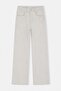 Ekru Yüksek Bel Wide Leg Geniş Paça Dokulu Kumaş Jeans TWOSS26JE00240 - 5