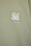 Light Khaki Oversized /Wide Cut Embroidered 100% Cotton T-Shirt Tmnss26Ts00024 - 6