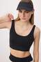Black Premium Polyamide Fabric Supportive/Shaping Knitted Sports Bra Thmss26Ss00011 - 2