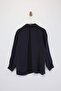 Black Oversize Modal Shirt with Pockets Tdrss26Go00052 - 6