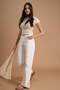 Beyaz Yüksek Bel Wide Leg Çiçek Nakışlı %100 Pamuklu Jeans TWOSS26JE00226 - 2