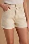 Taş Yüksek Bel Mini Denim Şort TWOSS22SR0501 - 3
