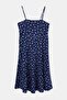 Indigo A Kesim Çiçek Desenli Boho Askılı Midi Dokuma Elbise TBBSS26AH00056 - 5