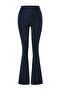 Lacivert Fırçalı Soft Kumaş Flare/İspanyol Paça Örme Spor Tayt THMSS26TY00016 - 9