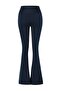 Lacivert Fırçalı Soft Kumaş Flare/İspanyol Paça Örme Spor Tayt THMSS26TY00016 - 10