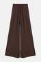 Kahverengi Beli Lastikli Extra Wide Leg/Geniş Paça Saten Pantolon TWOSS26PL00147 - 8