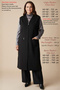 Women's Steel Knit Knitwear Plus Size Non-Pilling Oversized Seasonal Zippered Long Black Mother's Vest