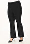 Curve Large Size Diving Fabric Spanish Leg Recovery Black Leggings