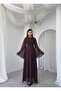 Women's Ruffled Long Sleeve Tulle Long Dress - 6