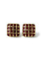 Steel Burgundy Knitted Earrings
