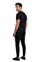 Black Crew Neck T-Shirt and Sweatpants Set (with Logo) - 3
