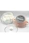 Enamel Frying Pan 22 cm White - 3 Pieces - Induction Compatible - 5