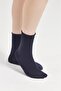 3-Piece Roll Top Elasticless Women's Bamboo Socks Navy Blue, 36-40 - 3