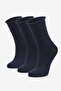 3-Piece Roll Top Elasticless Women's Bamboo Socks Navy Blue, 36-40 - 2