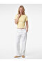 Cotton Draped Lace Detailed Short Sleeve Crew Neck T-Shirt - 2
