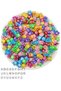 50gr Letter Beads, 6mm Opaque Colored Cube Letter Beads with White Writing on the Background (50gr, ~300 Pieces)