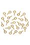 100 Pcs Gold / Golden Yellow Color Single Hole Pearl Screw / Epoxy Resin Necklace Screw with Ring - 3