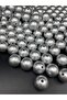 100gr 20mm Matte Metallic Silver Color Beads, Bag, Jewelry Making Beads (100gr ~22 Pieces) - 2