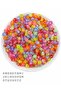100 Gr 4X7Mm Mixed Color Transparent Flat Letter Beads, Flat Oval Letter Beads (100Gr,~750 Pieces)