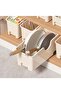 Plastic Kitchen Cabinet Organizer, Spice Bottle Holder Shelf with Wheels, Multipurpose - 7