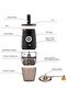 Portable Coffee Grinder Set, Electric & Manual, 5 Grinding Settings, Ceramic Blades, Travel Mug - 6