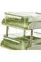 2-Tier Desktop Organizer, Multipurpose Storage Container with Handles, Light Green