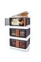 3-Pack Folding Stackable Storage Boxes with Lids, Doors for Home, Kitchen, Closet Organization - 2