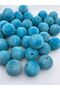 30mm Light Blue, Blue Color Velvet Beads Jewelry Making, Bag Bead (100gr, 6 Pieces) - 2