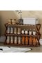 3-Tier Foldable Bamboo Shoe Rack,70cm Portable Entryway Storage Shelf and Closet Organizer - 5