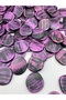 100gr Glitter Flat Black on Purple Color Brush Painted Acrylic Beads, Bag Beads (~17PCS)