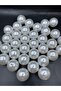 100gr 30mm White Color Luxury / Luxury Coated Plastic Pearl Bead Bag, Jewelry Beads (100gr,~7 Pieces) - 2