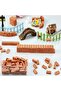 100-Piece Mini Bricks, Realistic Tiny Blocks for DIY Miniature House Building, Red