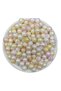 100gr 10mm Yellow - Pink Marbled Pastel Pearl Beads, Jewelry, Bag Beads (~200 Pieces)