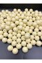 18mm Matte Metallic Cream Color Beads, Jewelry and Accessories, Bag Beads ((100gr ~28 Pieces Beads)