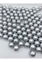 18mm Matte Metallic Silver Color Beads, Jewelry And Accessories, Bag Beads ((100gr ~28 Pieces Beads)