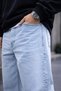 Men's Wide Fit Baggy Jean Pants Ice Blue Relaxed Fit Casual Streetwear - 3