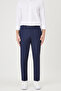 Men's Navy Blue Slim Fit Slim Fit Classic Side Pocket Trousers