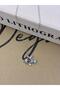 Steel Silver Color Purple Zircon Stone Heart Fish Figure Necklace