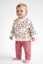 Baby Girl Large Floral Patterned 2-Piece Set Sweatshirt and Ribbed Leggings - 3-6-9-12 Months
